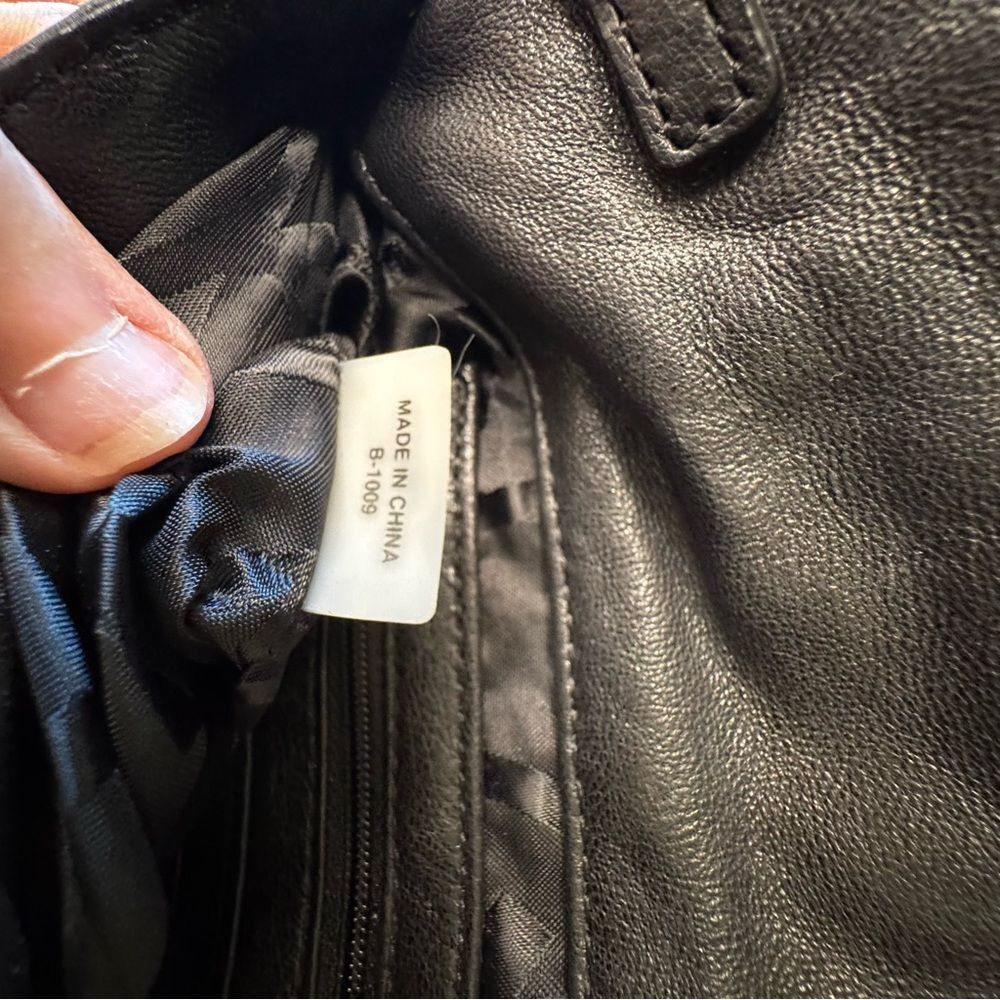 Michael Kors Black Leather-Gold Chain Dinner Purse Shoulder Bag Clutch 10x7 - Picture 7 of 16